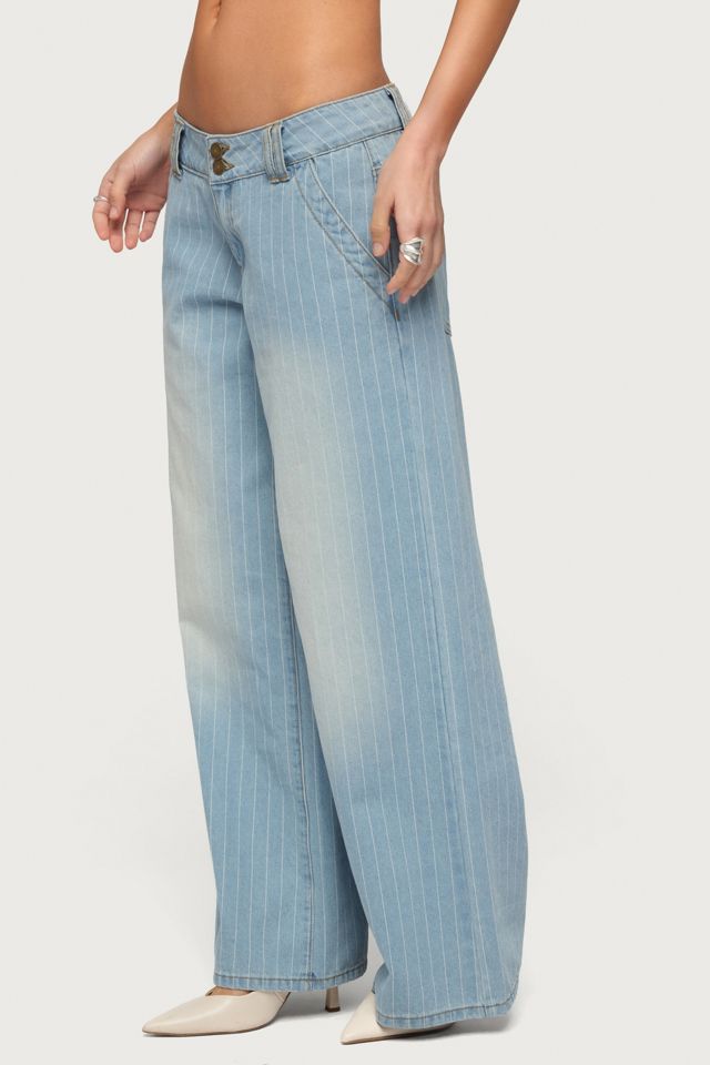 Edikted Petite Cory Striped Low Rise Jean #2