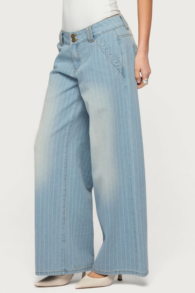 Edikted Petite Cory Striped Low Rise Jean #3