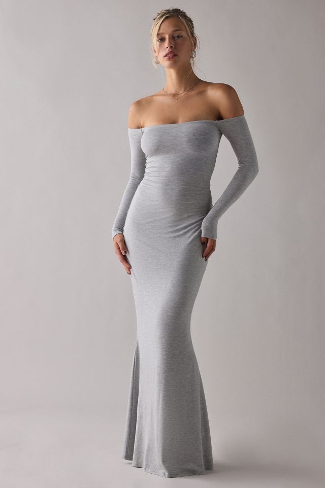 AFRM Mickey Long Sleeve Off-The-Shoulder Maxi Dress #2