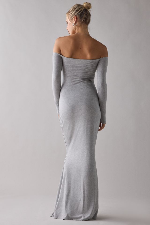 AFRM Mickey Long Sleeve Off-The-Shoulder Maxi Dress #3