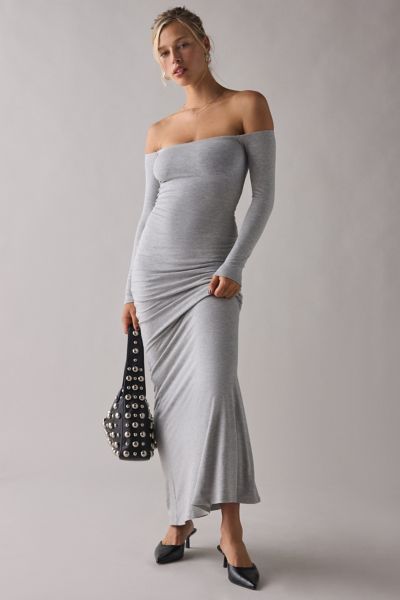 AFRM Mickey Long Sleeve Off-The-Shoulder Maxi Dress