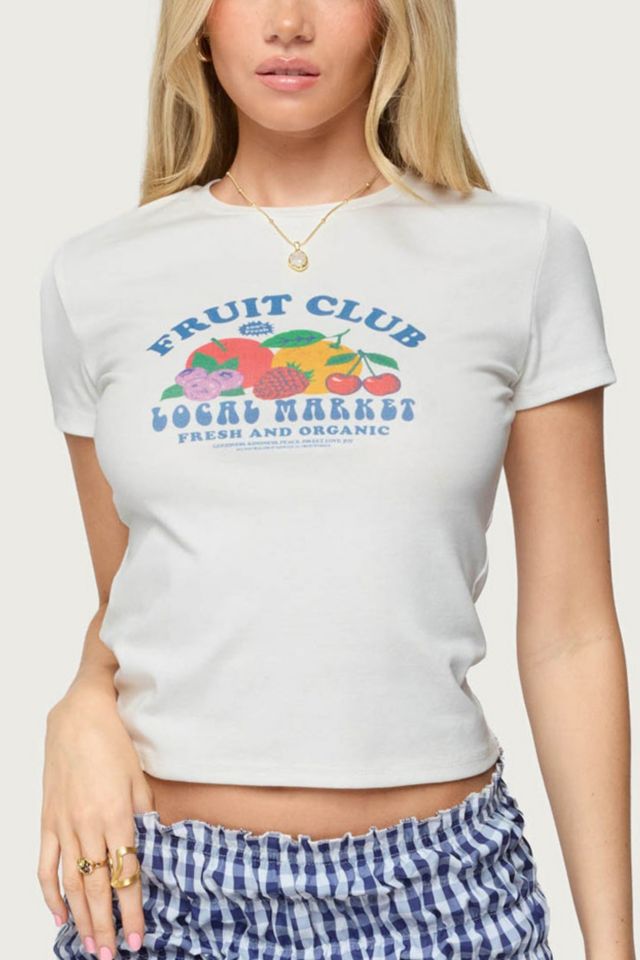 Edikted Fruit Club Graphic T Shirt #1