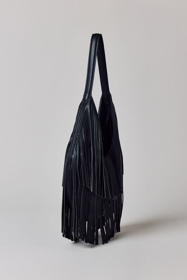 Silence + Noise Fringe Faux Leather Hobo Bag #2