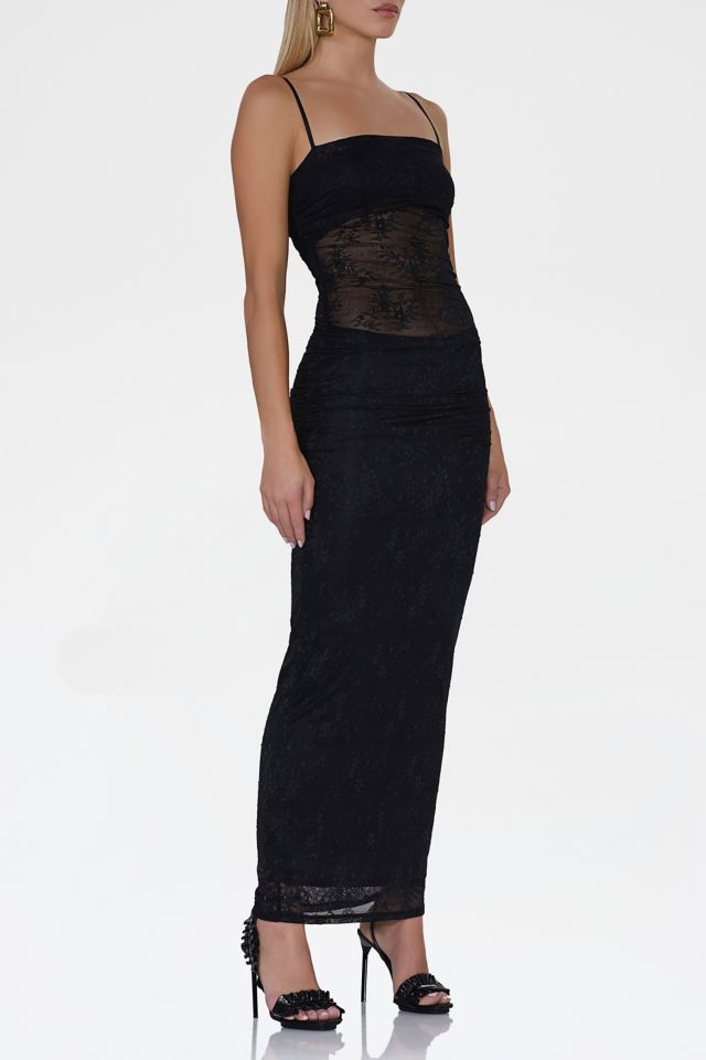 AFRM Jennan Ruched Floral Lace Tank Maxi Dress #2