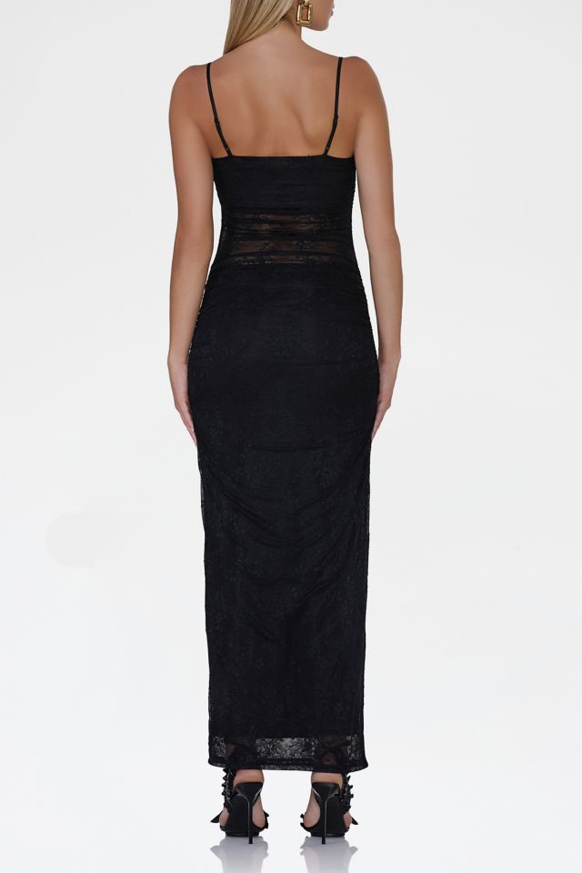 AFRM Jennan Ruched Floral Lace Tank Maxi Dress #3