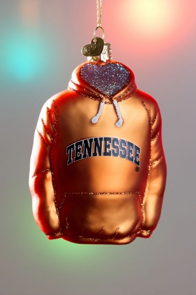 University Of Tennessee Hoodie Glass Ornament