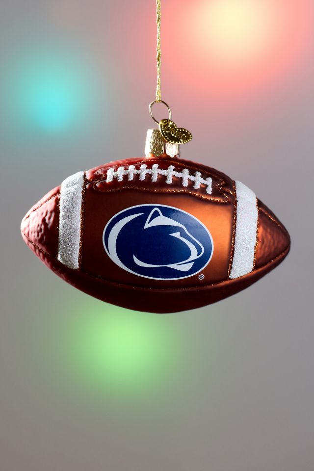 Penn State Football Shaped Glass Ornament