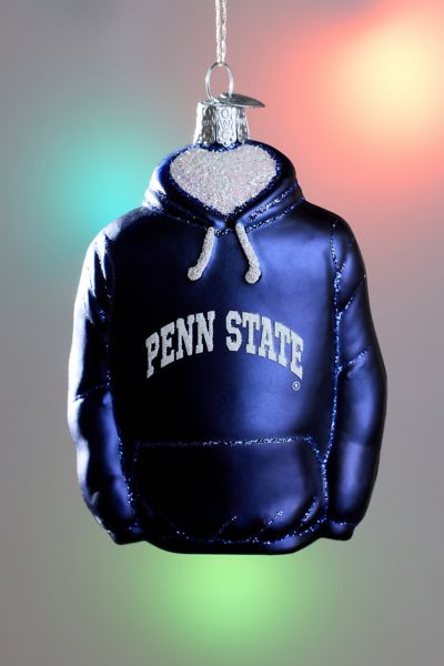 Penn State Hoodie Glass Ornament
