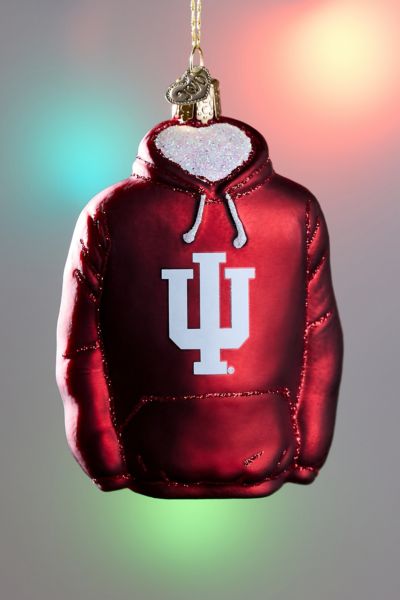 Urban Outfitters Indiana University Hoodie Glass Ornament In Red At  In Red
