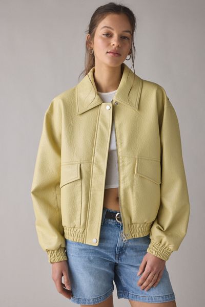 UO Celeste Faux Leather Moto Jacket | Urban Outfitters