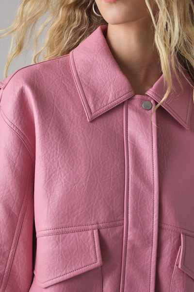 UO Bumbalina Cropped Faux Leather Moto Jacket