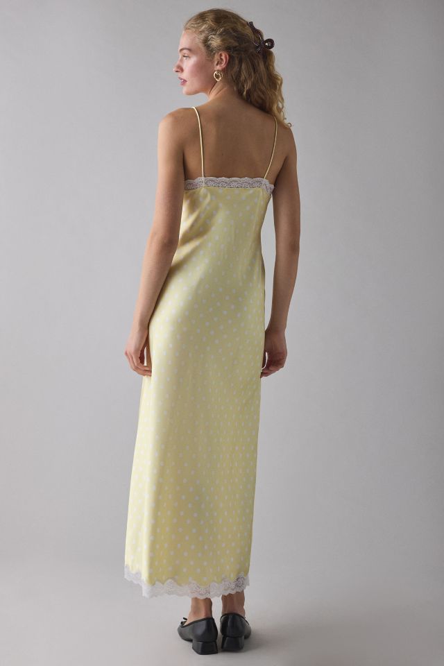 LoveShackFancy Manuela Lace Trim Slip Maxi Dress #3