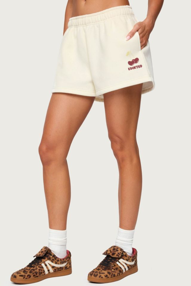 Edikted Cherry Babe Sweat Shorts #2