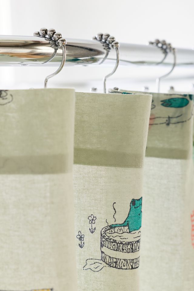 Rideau de douche à motif de grenouilles amusantes #2