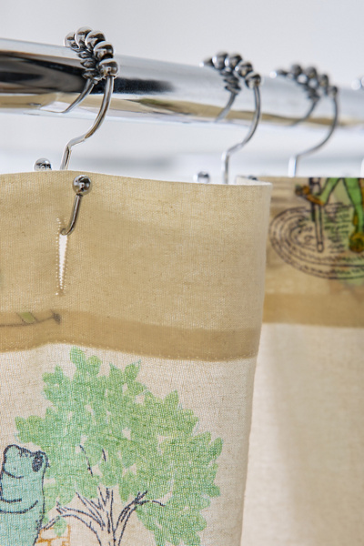 Silly Frog Patterned Shower Curtain