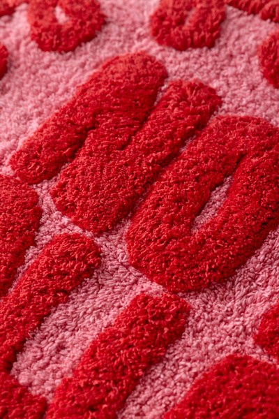 No Boys Allowed Swirled Tufted Bath Mat