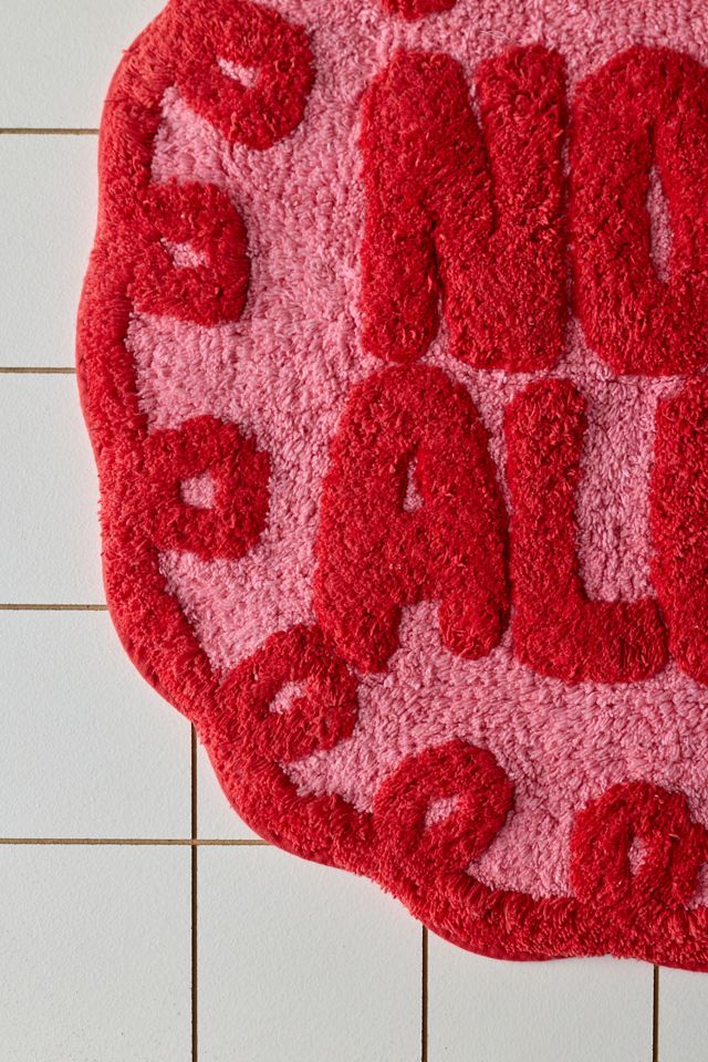 No Boys Allowed Swirled Tufted Bath Mat #3