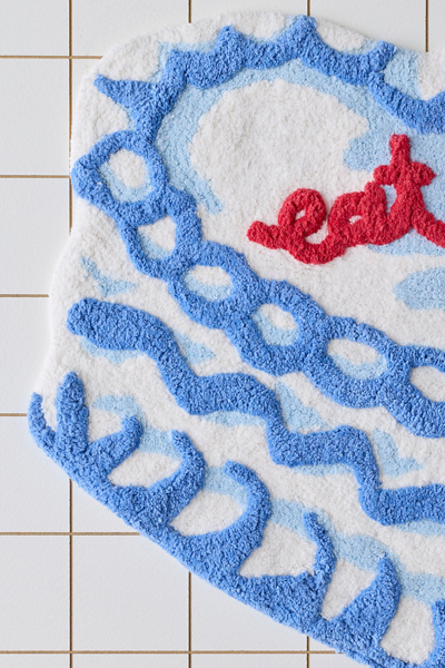Eat Me Heart Cake Shaped Tufted Bath Mat
