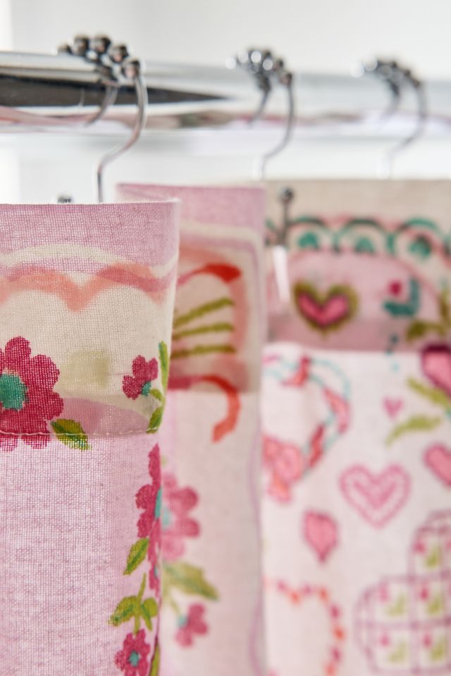 Rideau de douche à motif Needlepoint Hankies #2