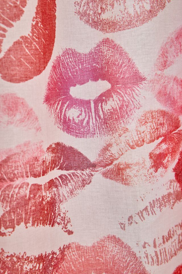 Lipstick Stain Patterned Shower Curtain #1