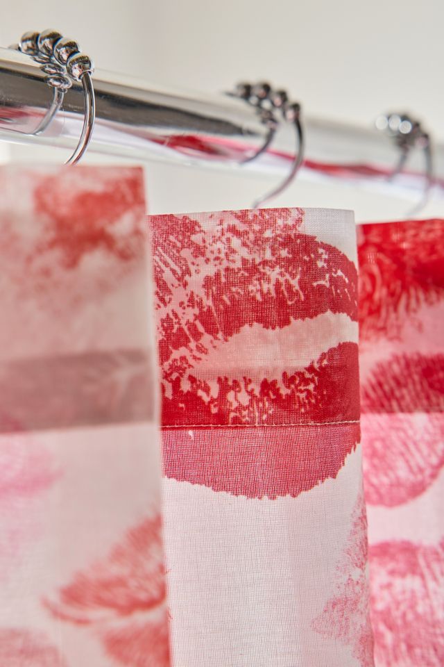 Lipstick Stain Patterned Shower Curtain #2