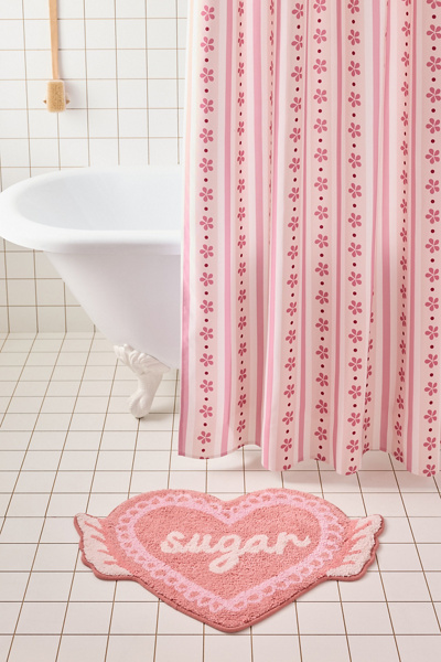Urban Outfitters Pick Your Poison Heart Shaped Bath Mat In Sugar At  In White