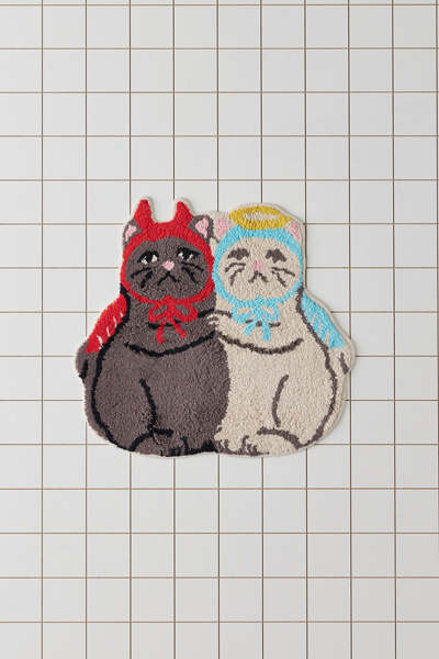 Urban Outfitters Good Kitty Bad Kitty Bath Mat