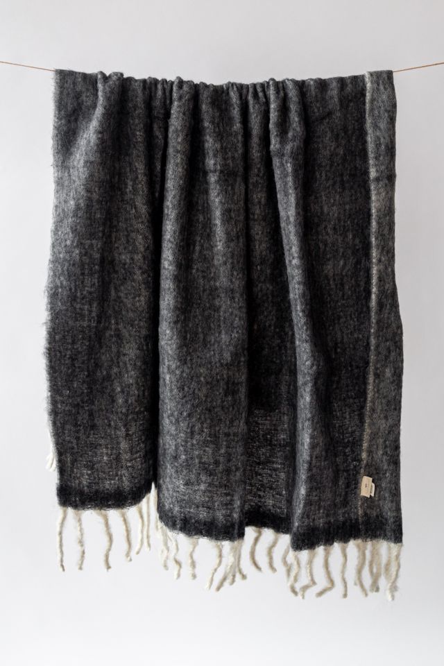 YaYa & Co. Gal Organic Brushed Wool Tassel Throw Blanket #1