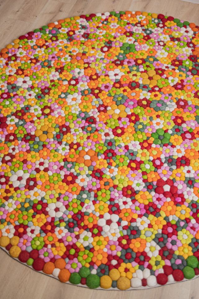 YaYa & Co. Lolly Organic Wool Floral Rug #1