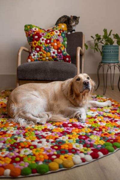 YaYa & Co. Lolly Organic Wool Floral Rug