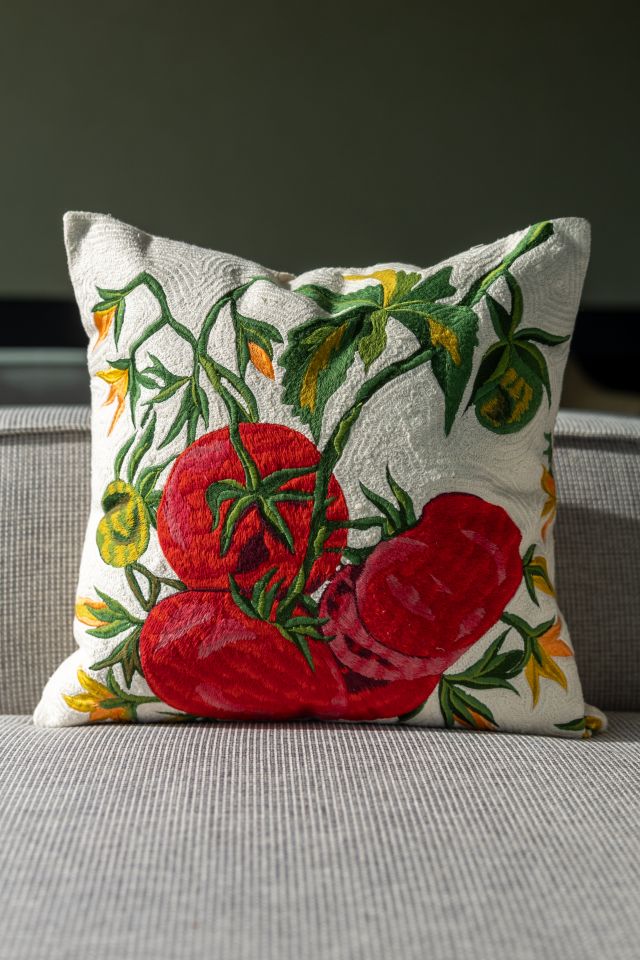YaYa & Co. Caprese Tomato Organic Cotton Throw Pillow #2