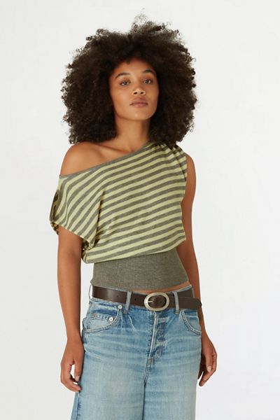BDG Bailey Banded Short Sleeve Dolman Sweater