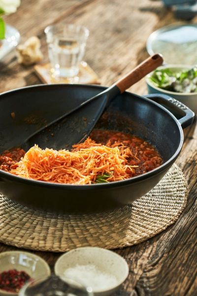 Staub Cast Iron 4.5-qt Perfect Pan In Matte Black At Urban Outfitters