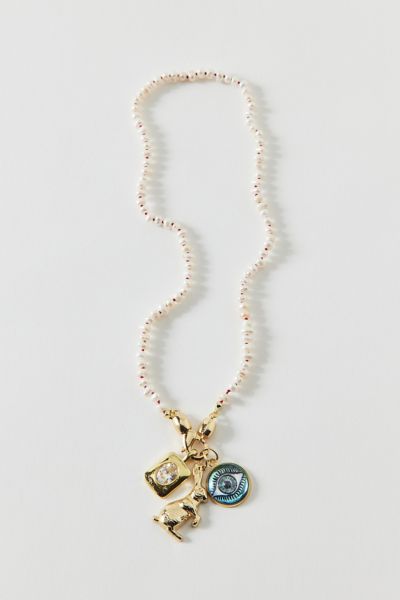 Vintage By The Sage Vintage Lucky Bunny Beaded Charm Necklace