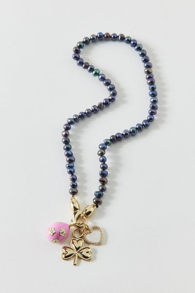 Vintage By The Sage Vintage Lucky One Beaded Charm Necklace