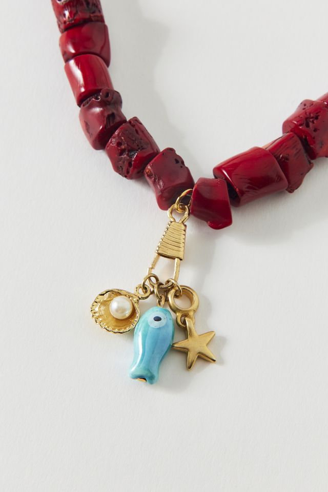 Vintage By The Sage Vintage Feelin’ Fishy Beaded Charm Necklace #1