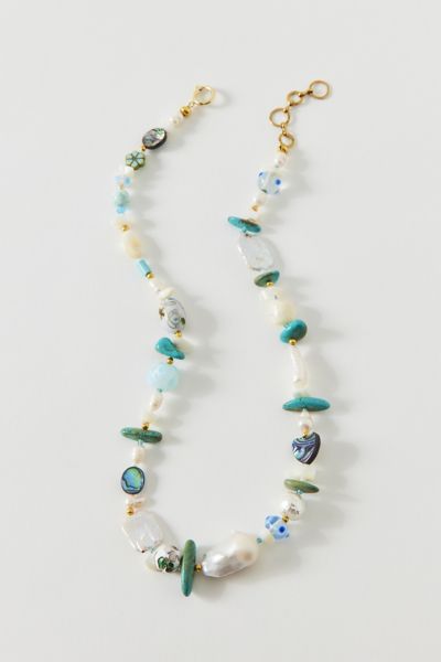 Vintage By The Sage Vintage Last Splash Multi-Stone Beaded Necklace