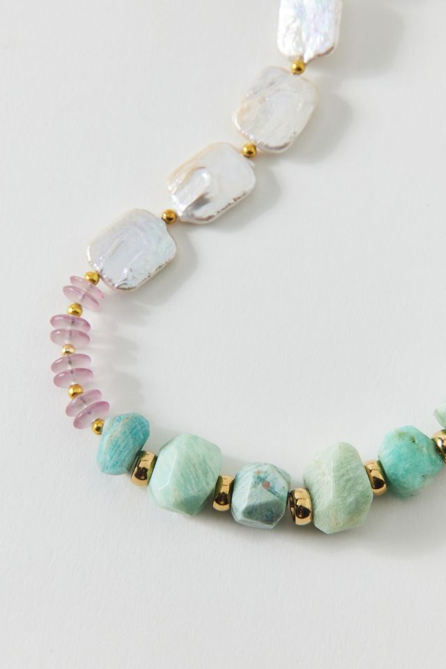 Vintage By The Sage Vintage Blushed Beads Multi-Stone Necklace #1