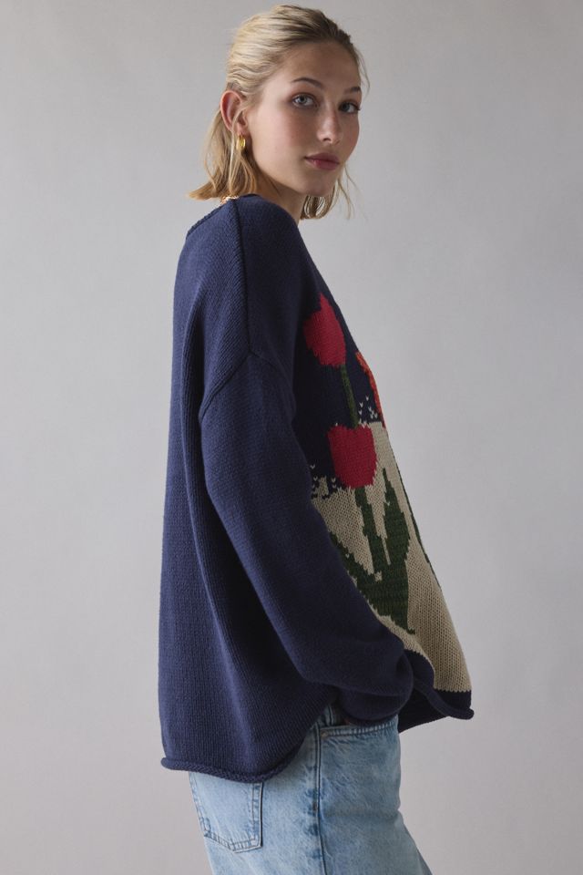 BDG Reagen Tulip Graphic Oversized Rollneck Sweater #3