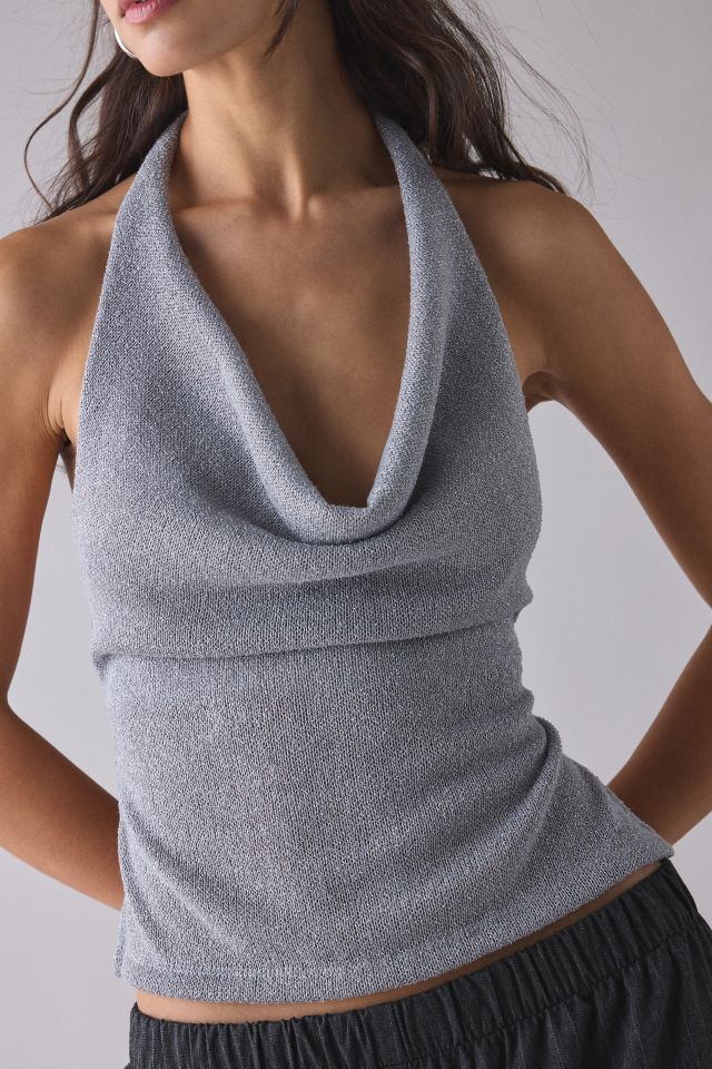 UO Cougar Strappy Open-Back Cowl Neck Halter Top #3