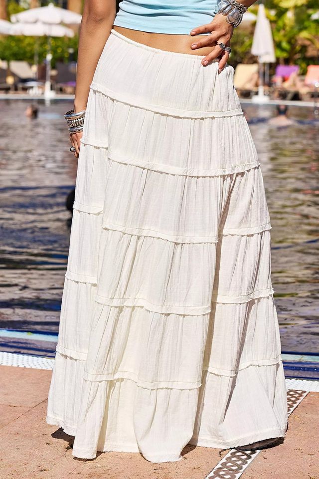 BDG Sadie Cotton Tiered Maxi Skirt #1