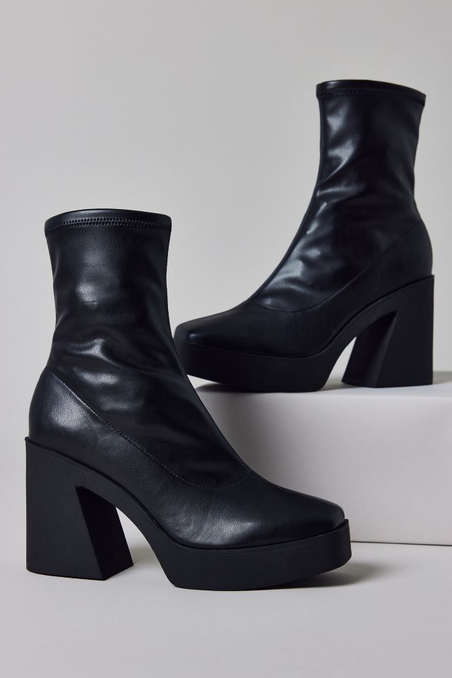 UO Stretch Faux Leather Ankle Boot #1