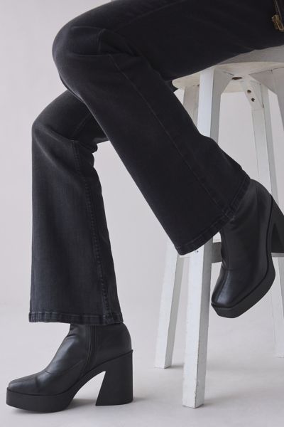 UO Stretch Faux Leather Ankle Boot