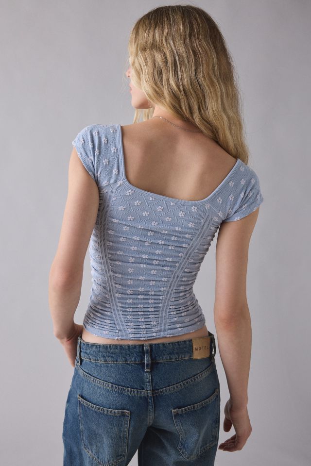 Haut court en tricot sans couture froncé Rosalie Out From Under #2