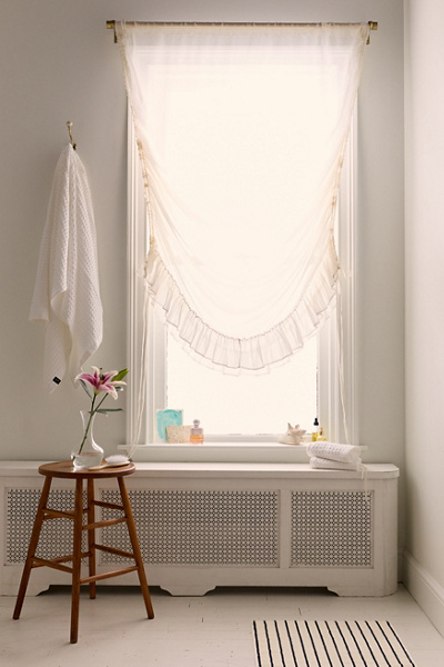 Ruffle Roman Shade Window Panel