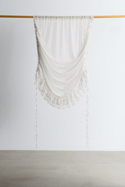 Ruffle Roman Shade Window Panel