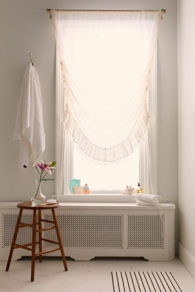 Ruffle Roman Shade Window Panel