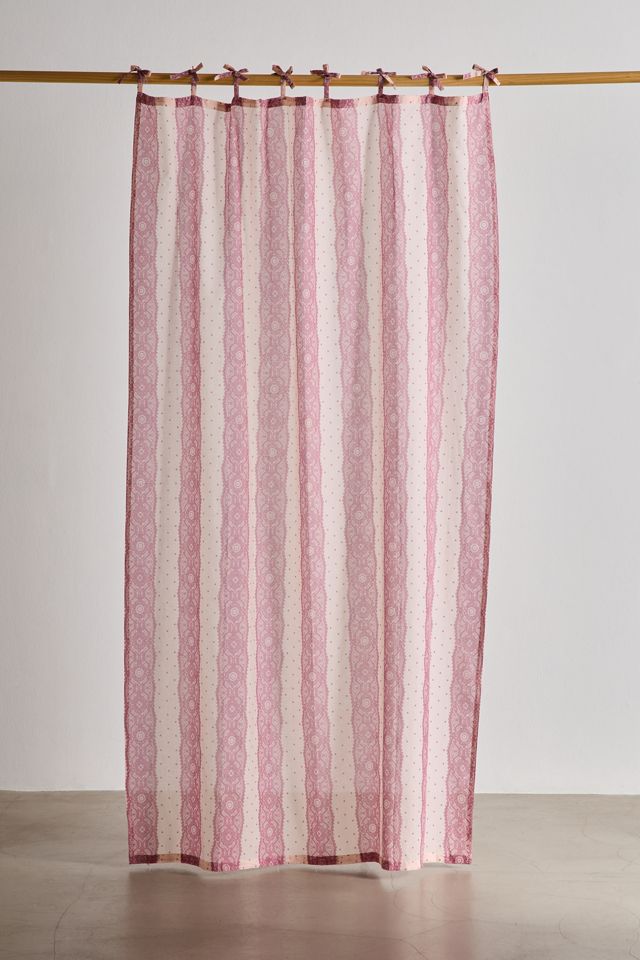 Lace Striped Patterned Window Panel #1