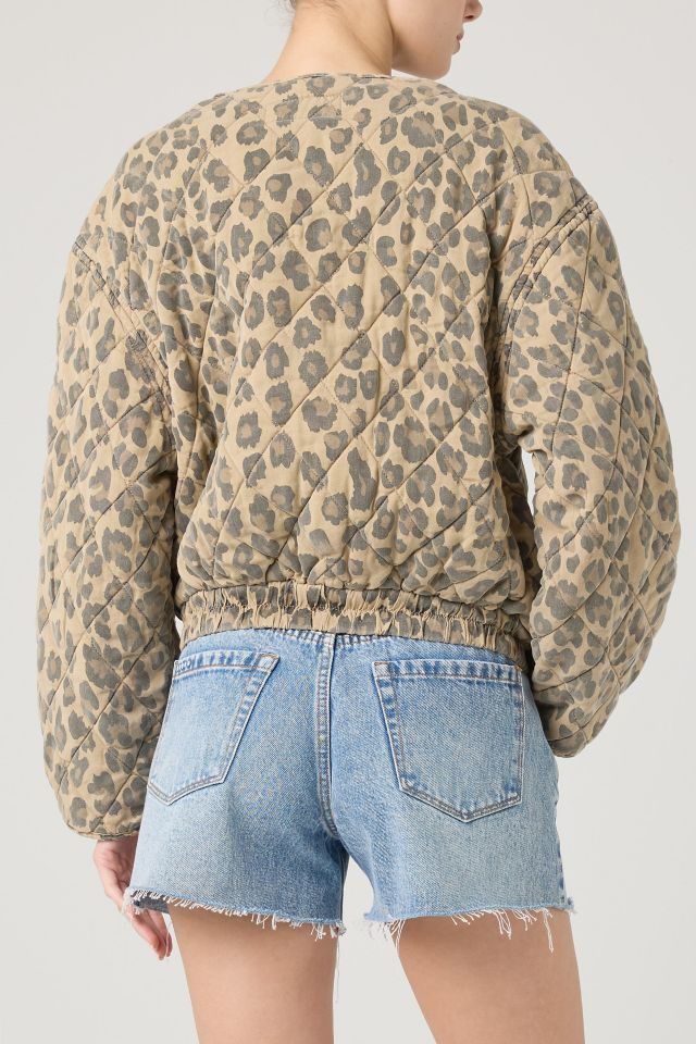 BLANKNYC Spot On Leopard Print Quilted Bomber Jacket #2