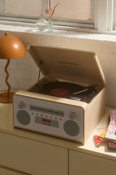 Crosley Carter 7-in-1 Record Player In Natural At Urban Outfitters In Brown